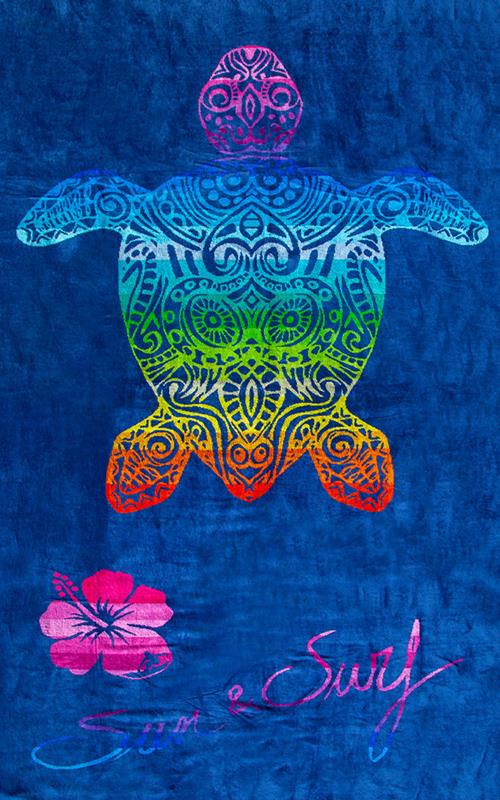 05158-1 Toalla playera jacquard de algodón con estampado.