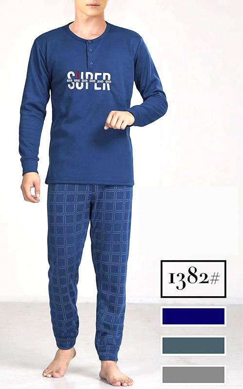 1382 Pijama afelpado para hombre " Super "