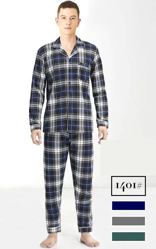 1401 Pijama afelpado y chaqueta para hombre