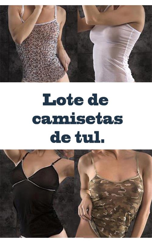 LCA6050 Lote compuestos por surtido de camisetas en tul para mujer.