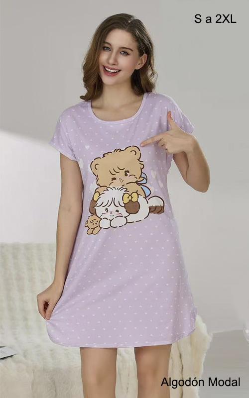 M252 Camisón fino juvenil para mujer.