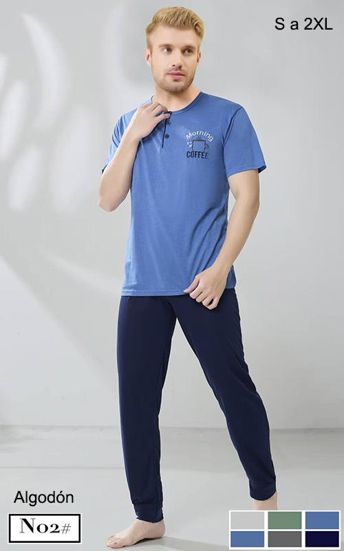 N02 Pijama fino de entretiempo para hombre.