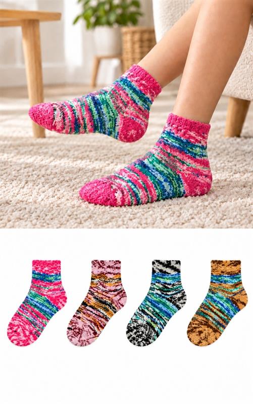 Z0011 Calcetines niño de chenilla estampado