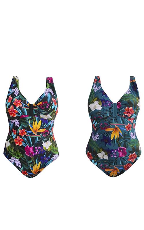 LS23008 Bañador con relleno y estampado a flores.