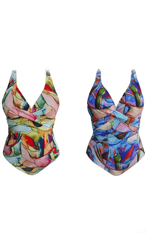 23031 Bañador cruzado estampado
