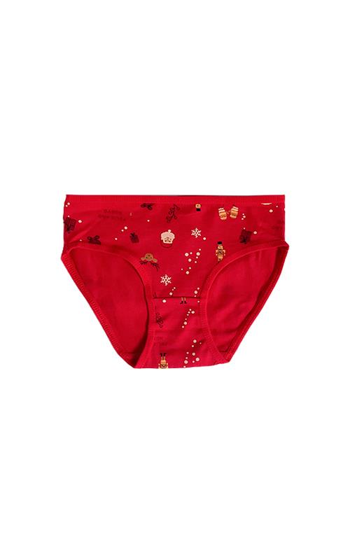 38241 Braguita infantil roja con dibujos navideños
