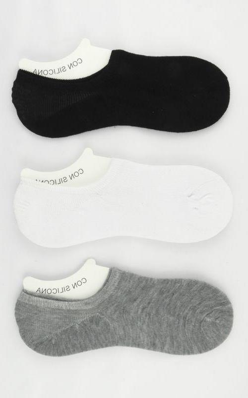 4057-2-3Tobillero invisible con silicona para hombre