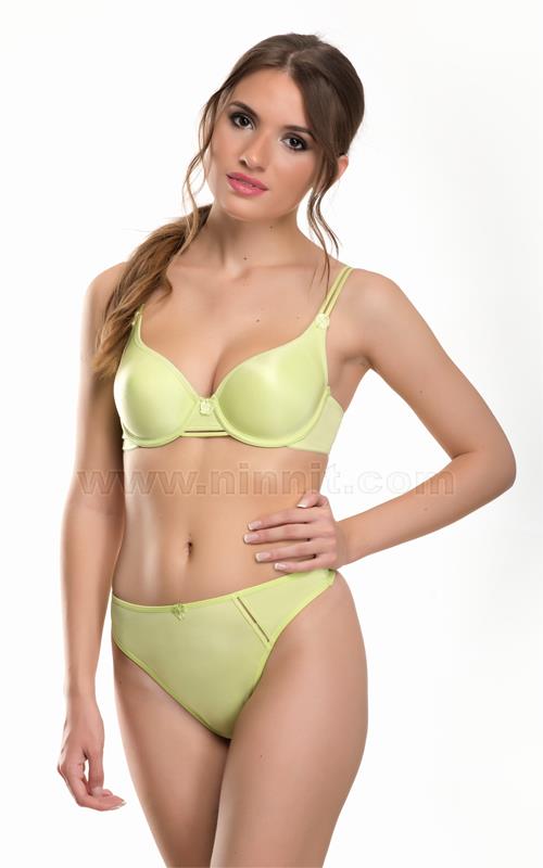 C332-7 Conjunto sujetador liso con tanga