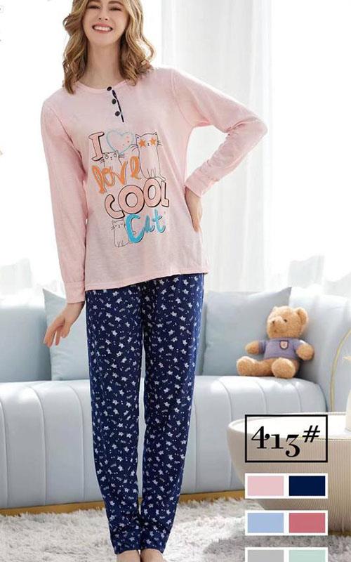 413 Pijama de entretiempo juvenil " I love Cats "