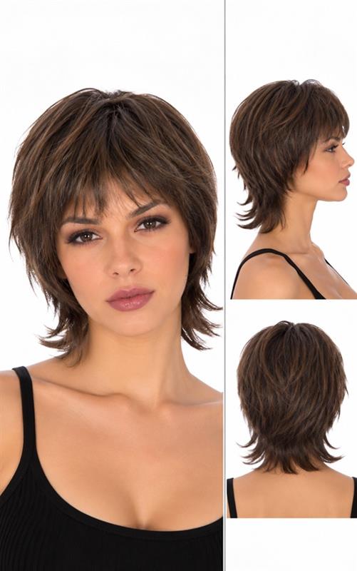Z8010 Peluca para mujer tonos castaños