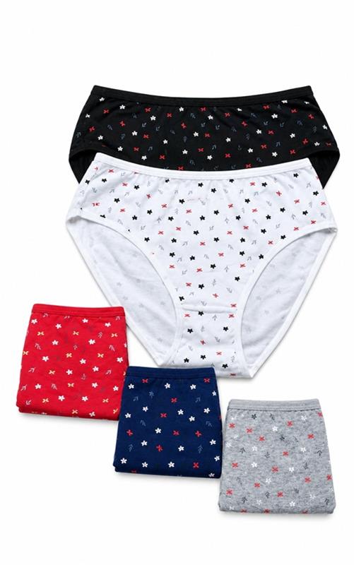 820 Bragas clásicas de algodón para mujer con estampado floral