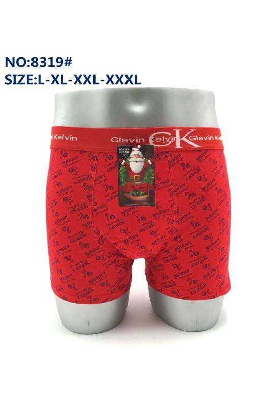 BOX8319 Bóxer de hombre rojo navideño 