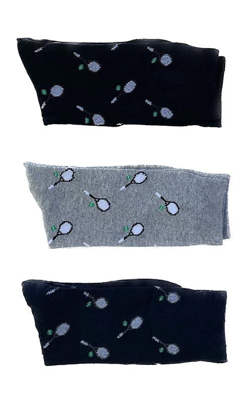 8741-10 Calcetín de vestir para hombre con dibujo " Raquetas "