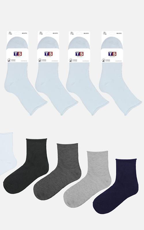 8753-5 Calcetín media caña para hombre sin puño.