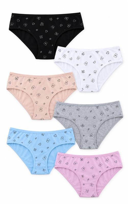 883 Bragas de algodón para mujer con estampado de ositos