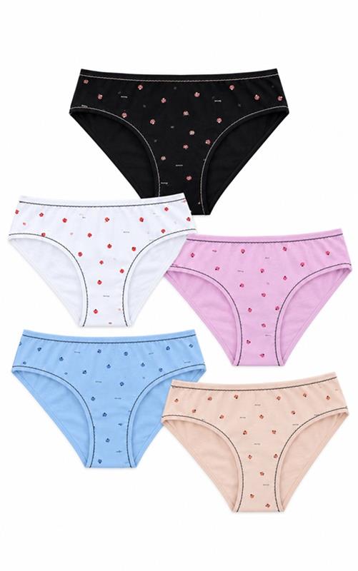 898 Bragas de algodón para mujer con pequeños motivos estampados