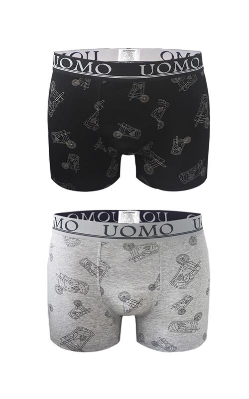 94129 Calzoncillo bóxer en algodón estampado para hombre.
