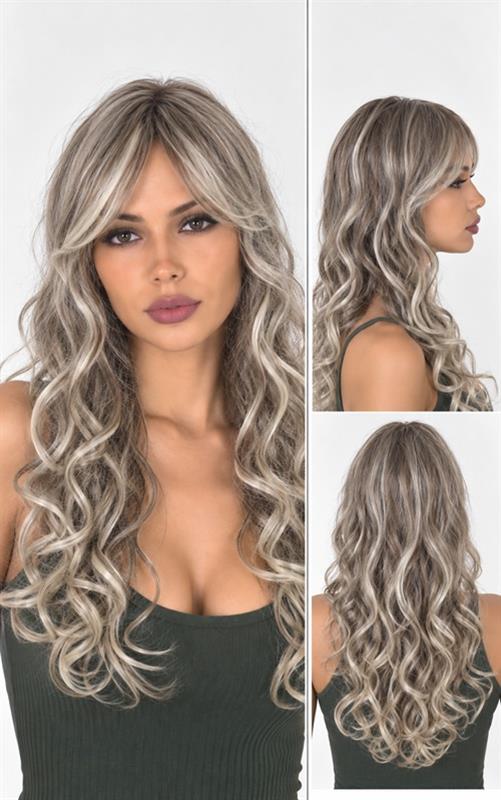 A6-10 Peluca para mujer en color ceniza.