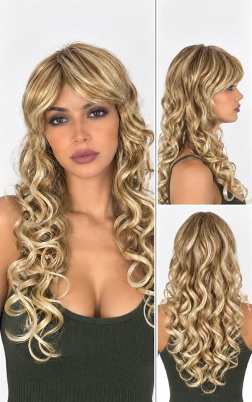 A6-18 Peluca para mujer color rubio.
