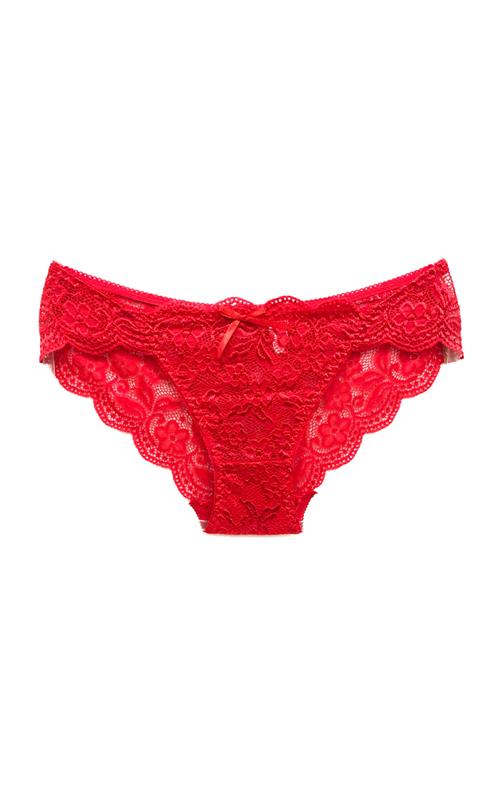 B8933R Braga roja con encaje