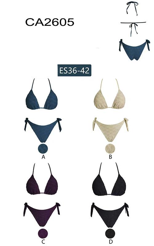 CA2605 Bikini juvenil triángulo con relieve.