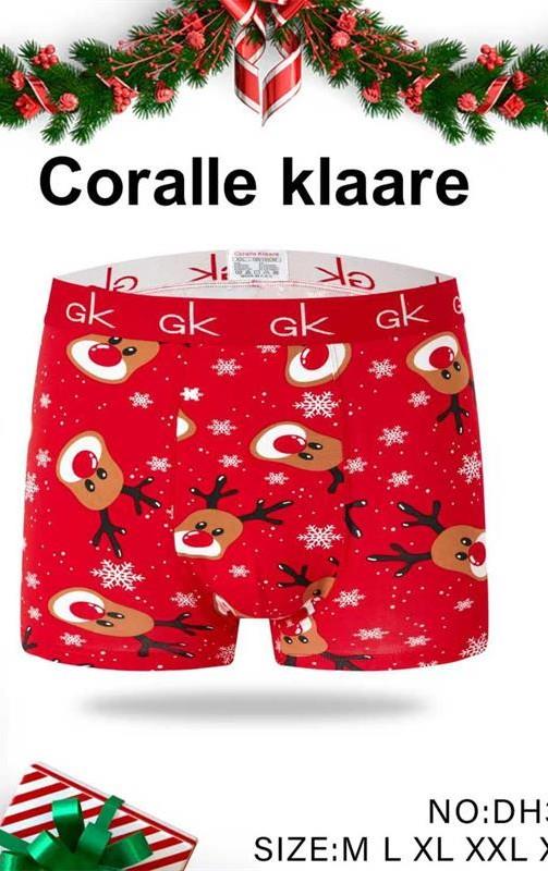 3059 Bóxer navideño con dibujos para hombre.