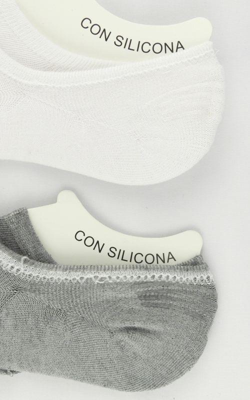 YK017B Tobillero invisible con silicona para hombre 