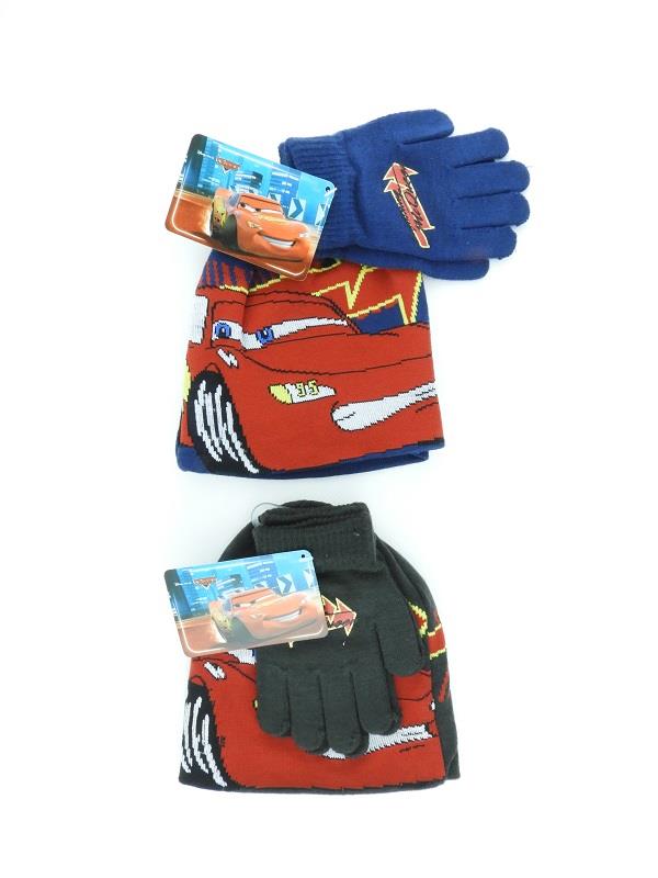 9889 Conjunto de gorro y guantes Coches