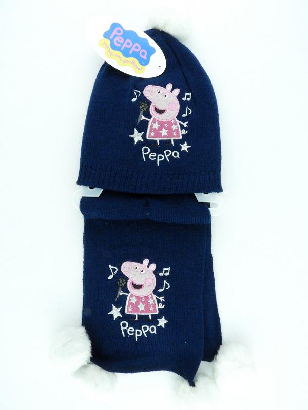 NH9010.I00 Conjunto de gorro y guantes con dibujo Peppa Pig