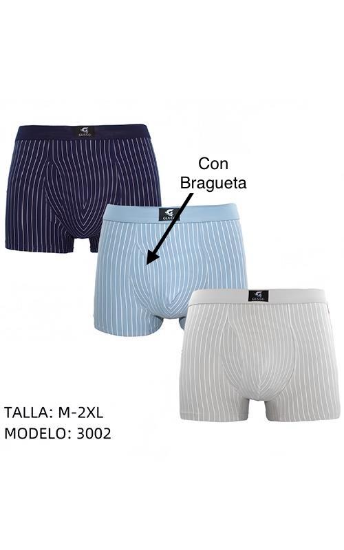 3002 Bóxer de algodón con apertura para hombre.