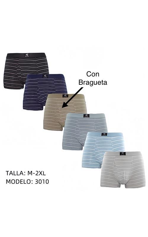 3010 Bóxer de algodón con apertura para hombre.