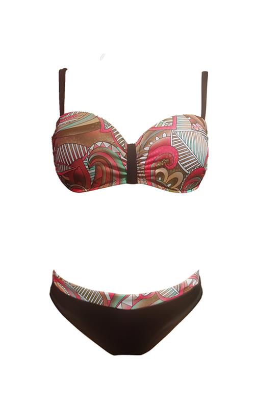 LS2293 Bikini palabra de  honor con relleno.