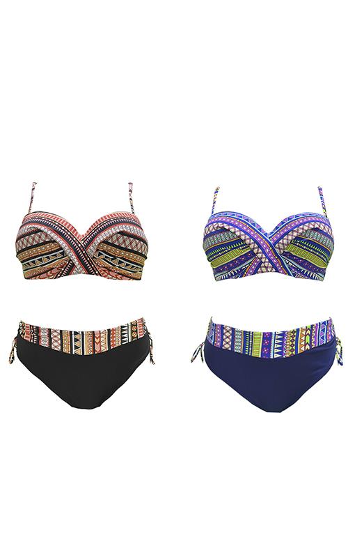 LS2405 Bikini palabra de honor con braga alta.