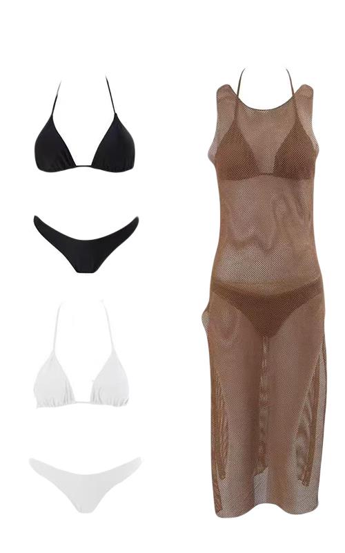 MP5033 Conjunto de Bikini más vestido playero a juego.