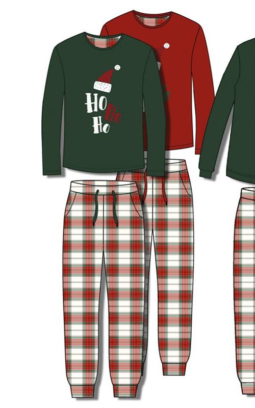 N01-1 Pijama Navidad afelpado para hombre.
