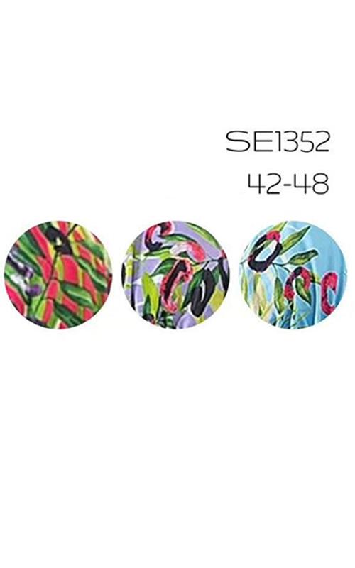 SE1352 Conjunto de bikini estampado más pareo.