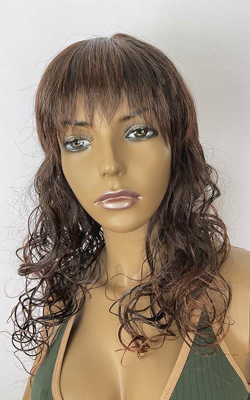 Peluca color caoba para mujer.
