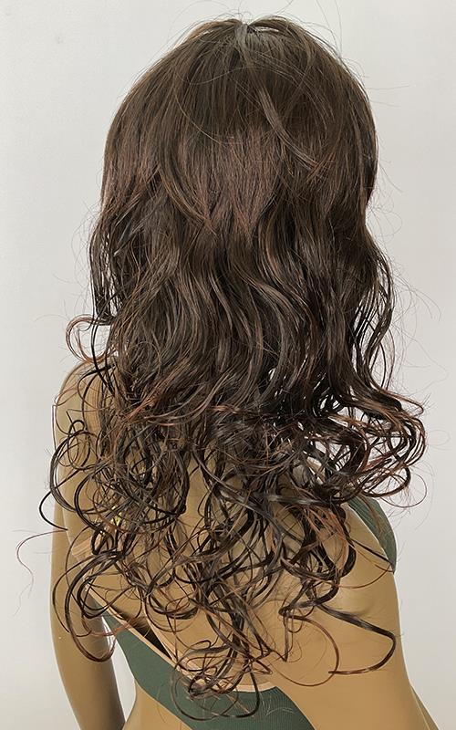 Peluca color caoba para mujer.