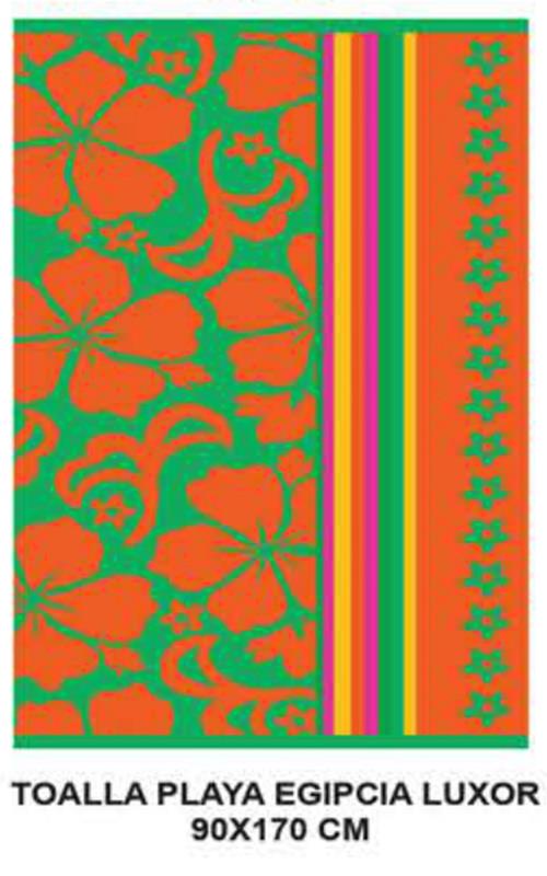 480-15 Toalla de playa estampada " Flores "