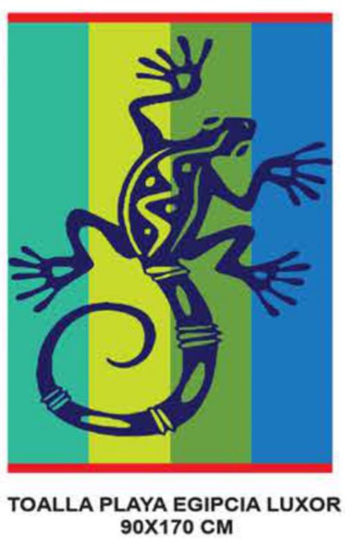 480-21 Toalla de playa estampada " Salamandra " 