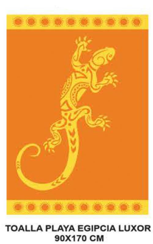 480-28 Toalla de playa estampada " Gold Lizard "